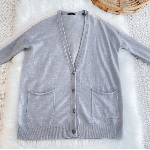 ATM Schoolboy Wool Cardigan Sweater Gray - Picture 8 of 15